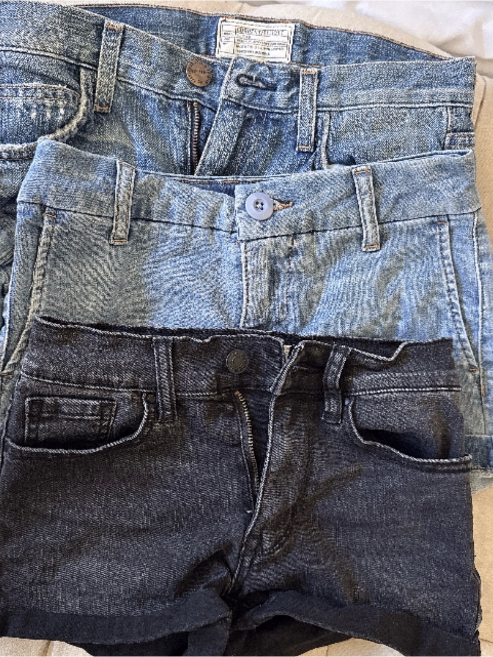 Bundle of 6 denim shorts size 22-23 (size 0) - Picture 2 of 6